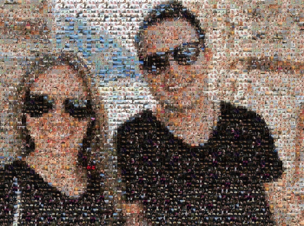 Couple portrait mosaic