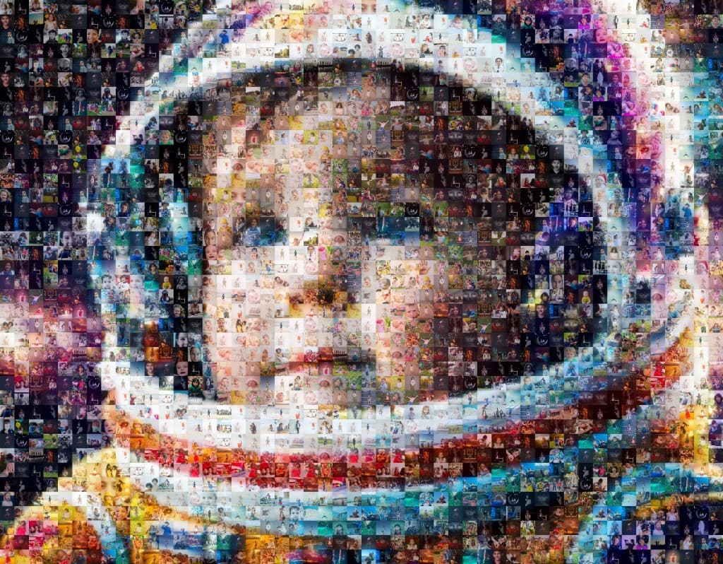 Astronaut child mosaic