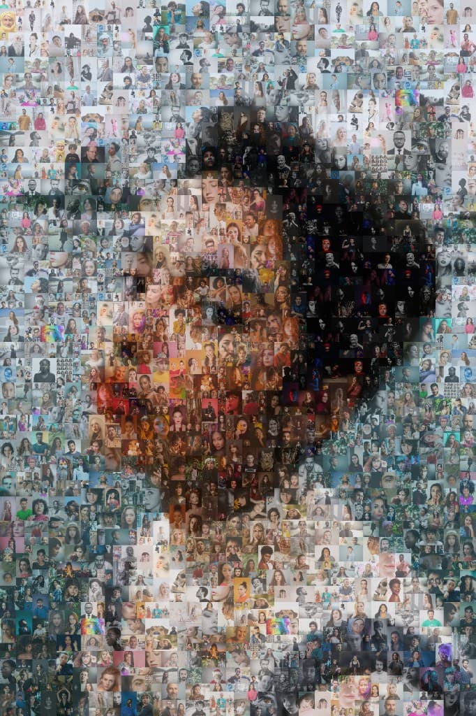 Man portrait mosaic